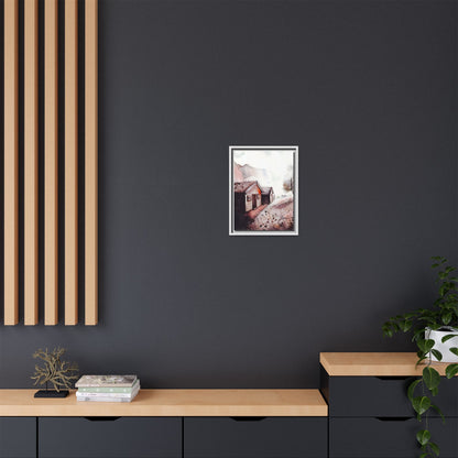 Framed Canvas Art Print, Rustic Home Decor, Farmhouse Wall Art, Cozy Living Room Decoration, Nature Landscape Artwork