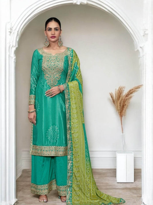 Chinon Silk Sharara suit