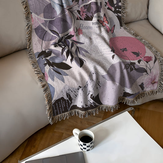 Woven Blanket, Personalized Home Decor, Holiday Throw, Soft All Seasons Blanket, Unique Custom Textile Gift, Christmas Present