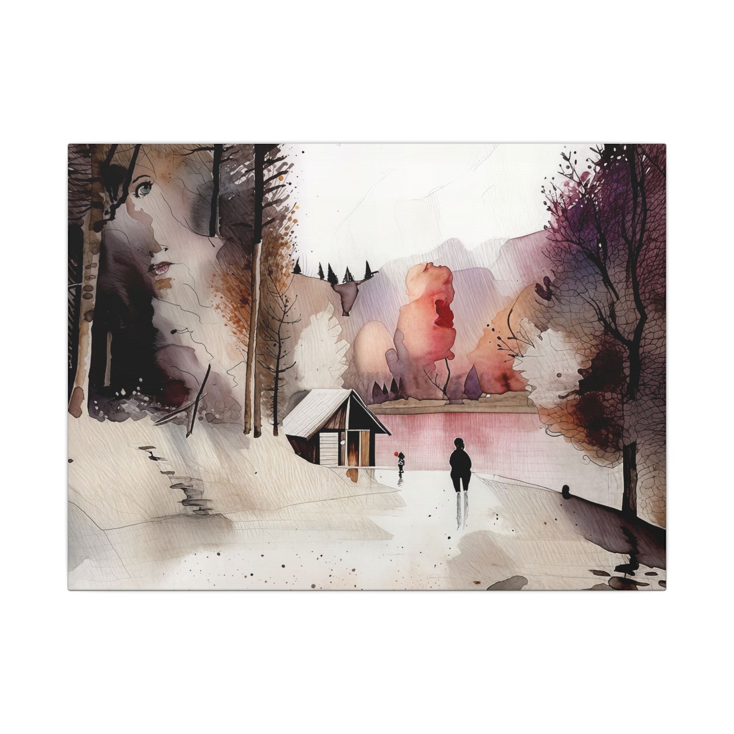 Serene Landscape Canvas Art Print, Home Decor, Wall Art, Nature Decor, Gift for Art Lovers, Minimalist Design