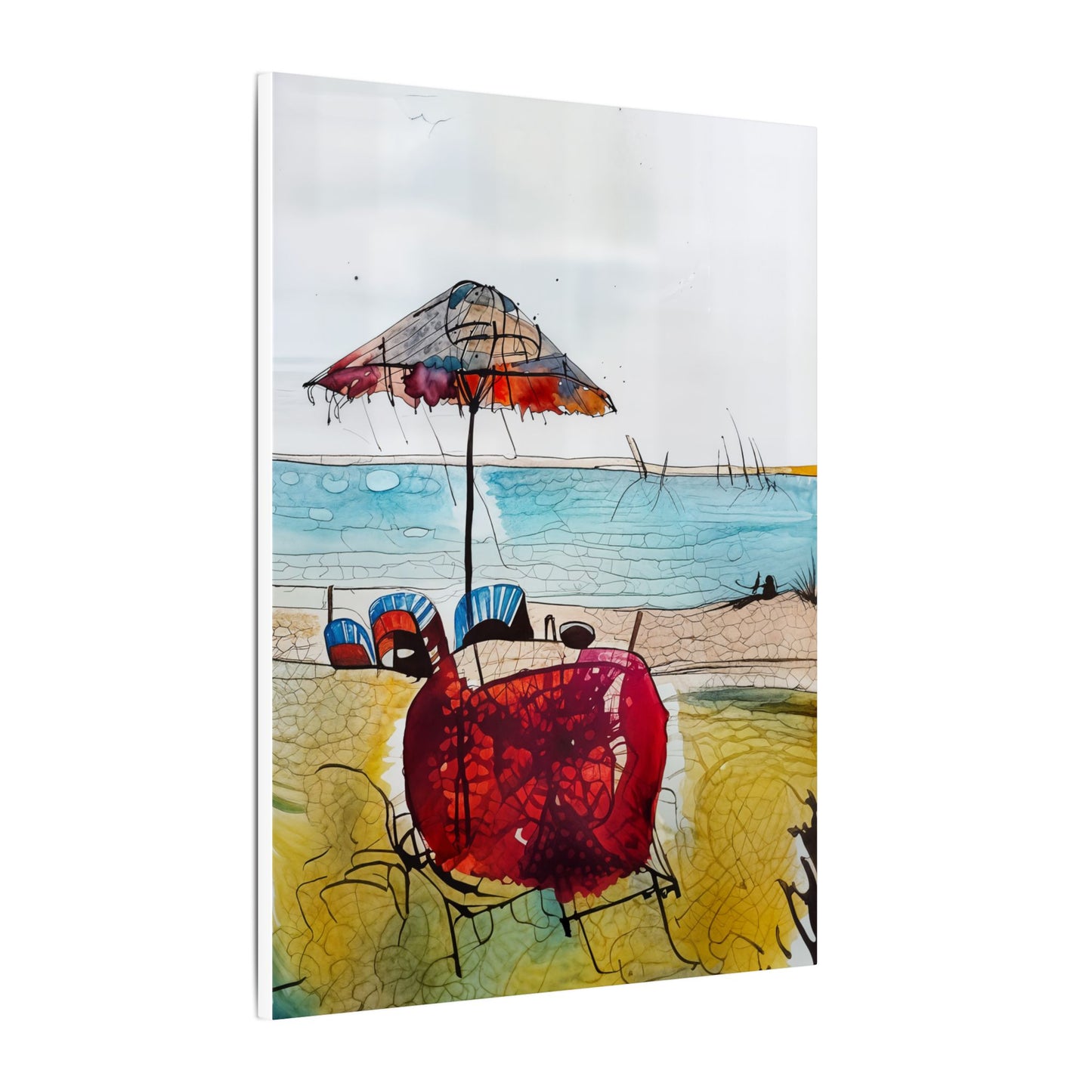 Beach Vibes Canvas Wall Art, Coastal Decor, Summer Artwork, Beach House Style, Home Decoration