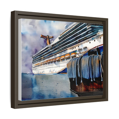 Cruise Ship Matte Canvas Wall Art, Nautical Home Decor, Framed Maritime Print, Unique Gift for Travelers, Ocean Lover's Wall Decor
