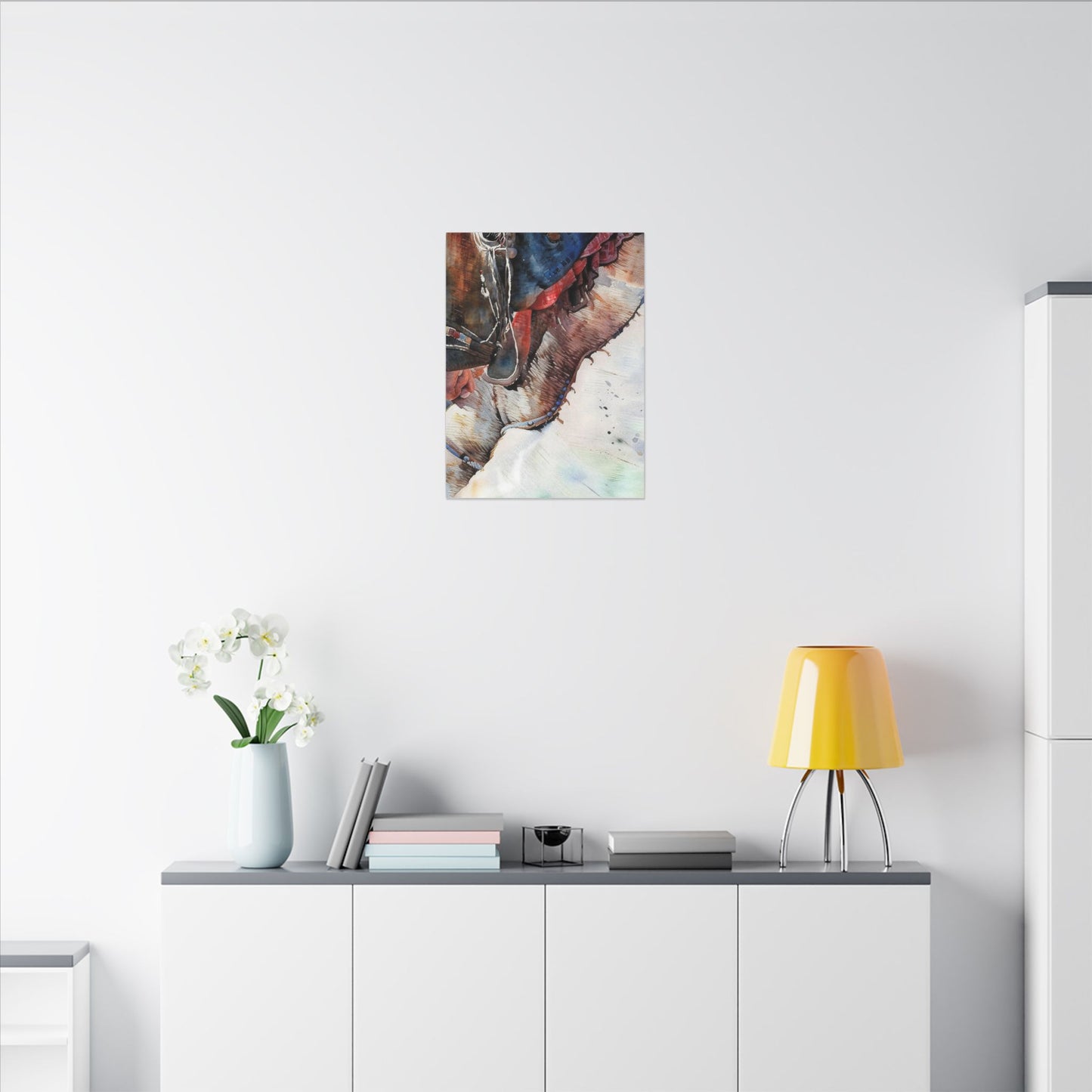 Horse Portrait Canvas Wall Art - Rustic Equestrian Home Decor | The Artist's Muse Print