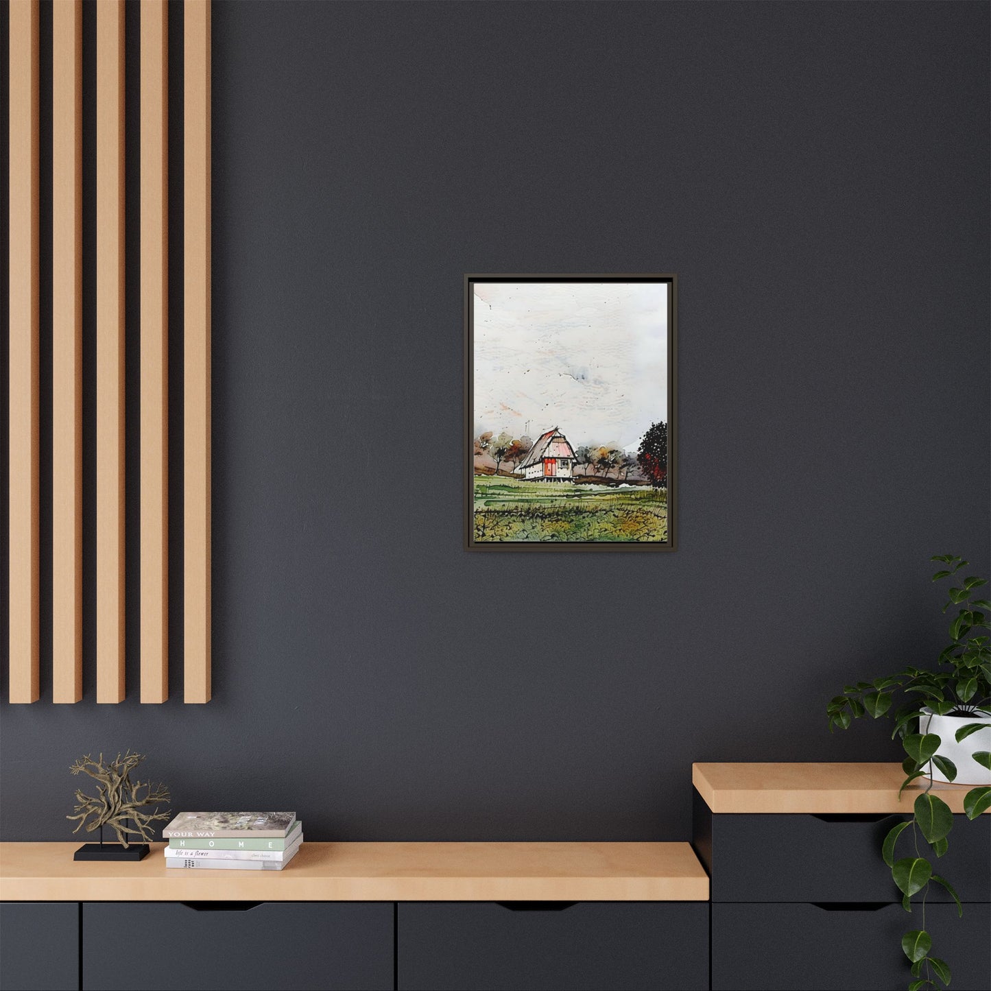 Framed Art Print, Colorful Farmhouse Wall Decor, Rustic Home Aesthetic, Housewarming Gift, Botanical Art, Nature Lover's Gift