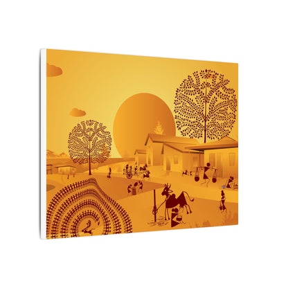 Vibrant Tribal Art Canvas Print, Home Decor, Bohemian Style Wall Art, Unique Gift, Cozy Aesthetic Living Room Decor