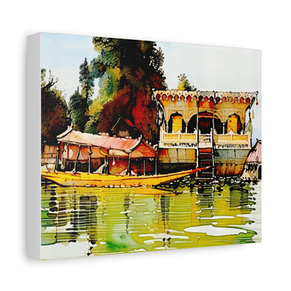 Artistic Canvas Print, Wall Decor, Home Decor, Boat Artwork, Living Room Decoration, Unique Gift, Nature Scene