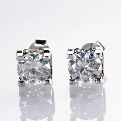 3ct D-Color Moissanite Necklace & Earrings Set Sterling Silver 925 Bridal Gift