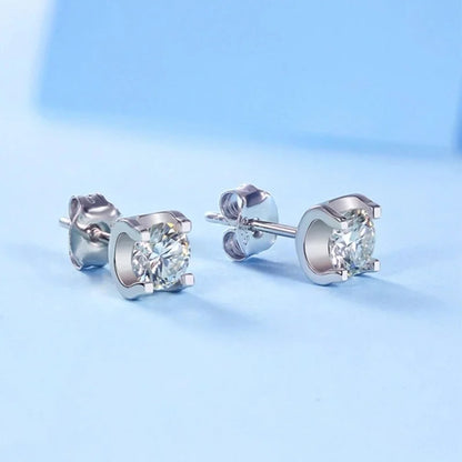 3ct D-Color Moissanite Necklace & Earrings Set Sterling Silver 925 Bridal Gift