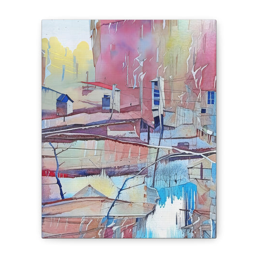 Artistic Wall Canvas Print, Abstract Landscape, Home Decor, Gift for Art Lovers, Colorful Wall Art, Modern Art Decoration, Living Room