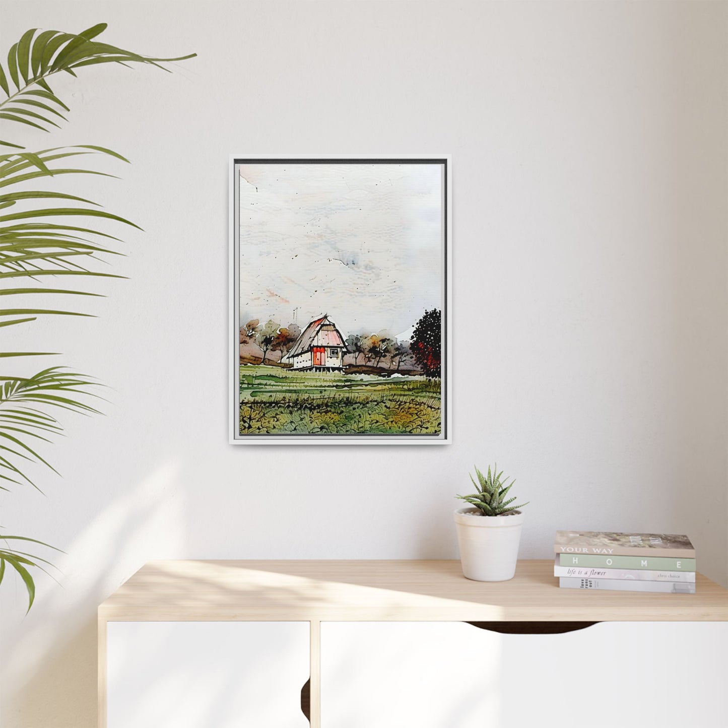 Framed Art Print, Colorful Farmhouse Wall Decor, Rustic Home Aesthetic, Housewarming Gift, Botanical Art, Nature Lover's Gift