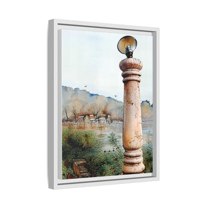 Framed Matte Canvas Wall Art - Scenic Pillar, Home Decor, Art Print, Gift, Interior Design, Living Room, Art Collection