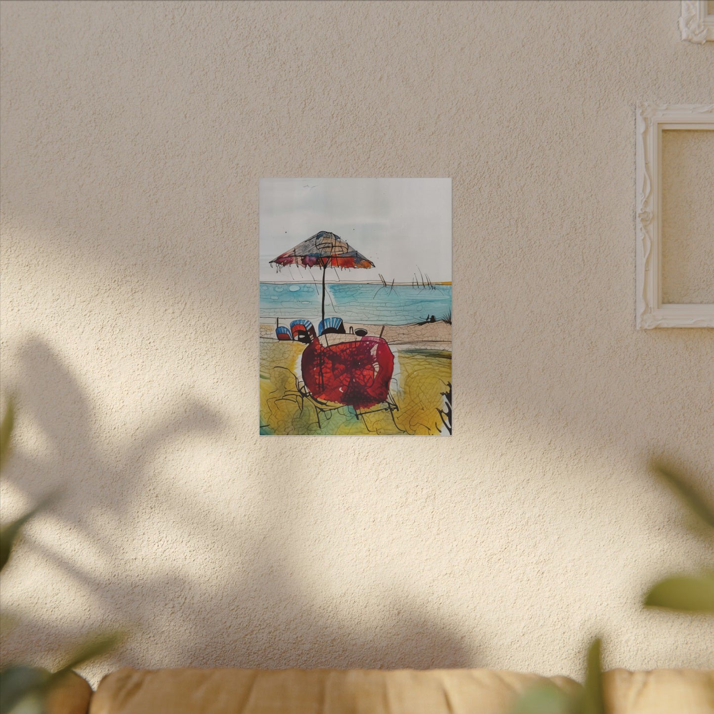 Beach Vibes Canvas Wall Art, Coastal Decor, Summer Artwork, Beach House Style, Home Decoration