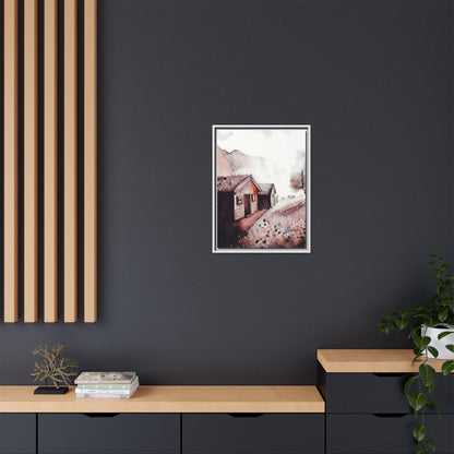 Framed Canvas Art Print, Rustic Home Decor, Farmhouse Wall Art, Cozy Living Room Decoration, Nature Landscape Artwork