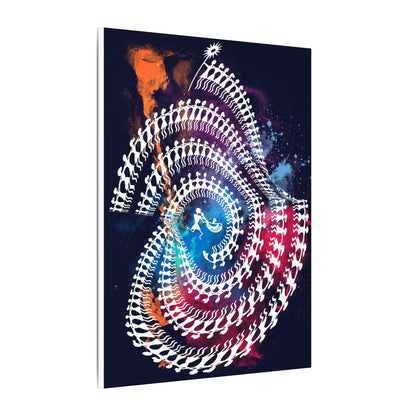 Spiral Tribal Dance Art Canvas, Abstract Wall Decor, Meditation Gift, Psychedelic Art Print, Home or Office Decoration