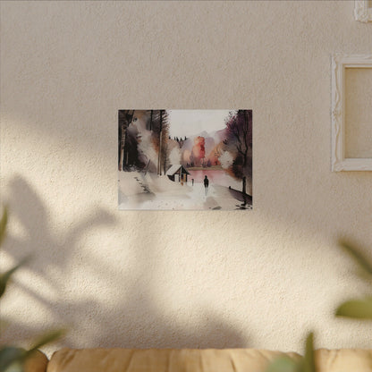 Serene Landscape Canvas Art Print, Home Decor, Wall Art, Nature Decor, Gift for Art Lovers, Minimalist Design