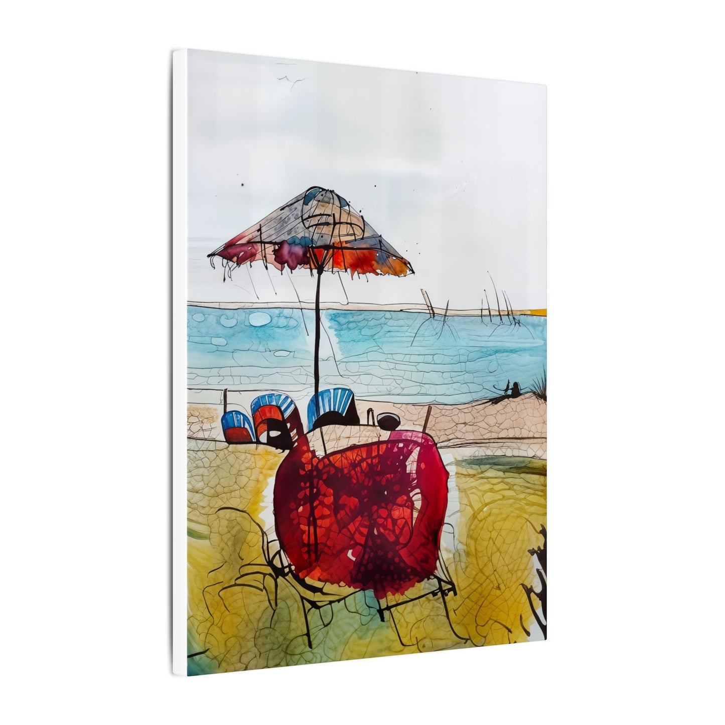 Beach Vibes Canvas Wall Art, Coastal Decor, Summer Artwork, Beach House Style, Home Decoration