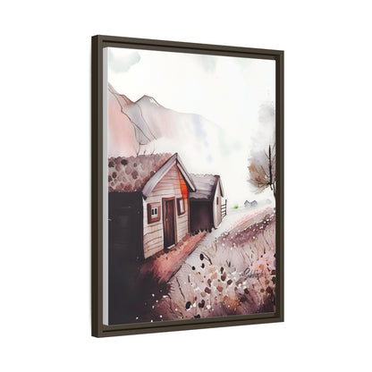 Framed Canvas Art Print, Rustic Home Decor, Farmhouse Wall Art, Cozy Living Room Decoration, Nature Landscape Artwork