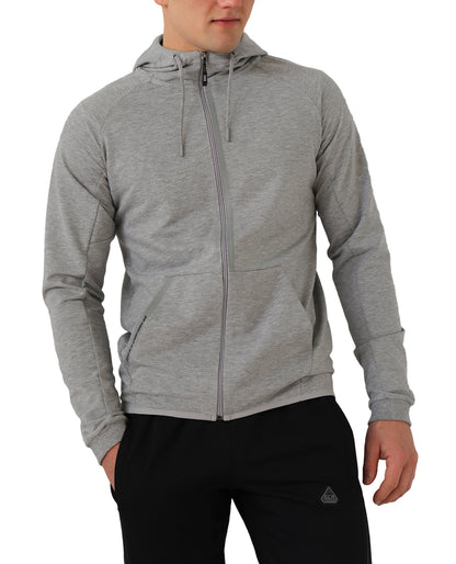 All-Day Comfort Hooded Sweatshirt Slim Fit Light Grey Heather