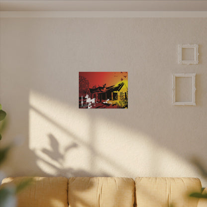 Sunset Tribal Farmhouse Canvas Art Print, Rustic Home Decor, Farmhouse Wall Art, Unique Gift, Country Vibes, Kitchen Wall Decor