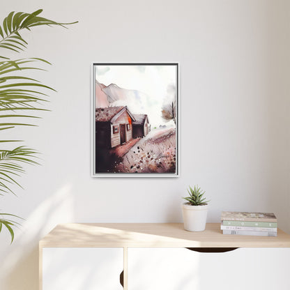 Framed Canvas Art Print, Rustic Home Decor, Farmhouse Wall Art, Cozy Living Room Decoration, Nature Landscape Artwork