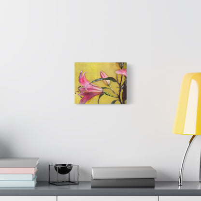 Floral Matte Canvas Art, Wall Decor, Yellow Flower Print, Home Decor Gift, Living Room Art, Modern Floral Wall Art