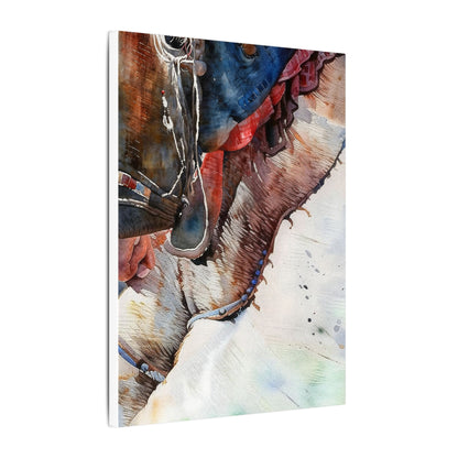 Horse Portrait Canvas Wall Art - Rustic Equestrian Home Decor | The Artist's Muse Print