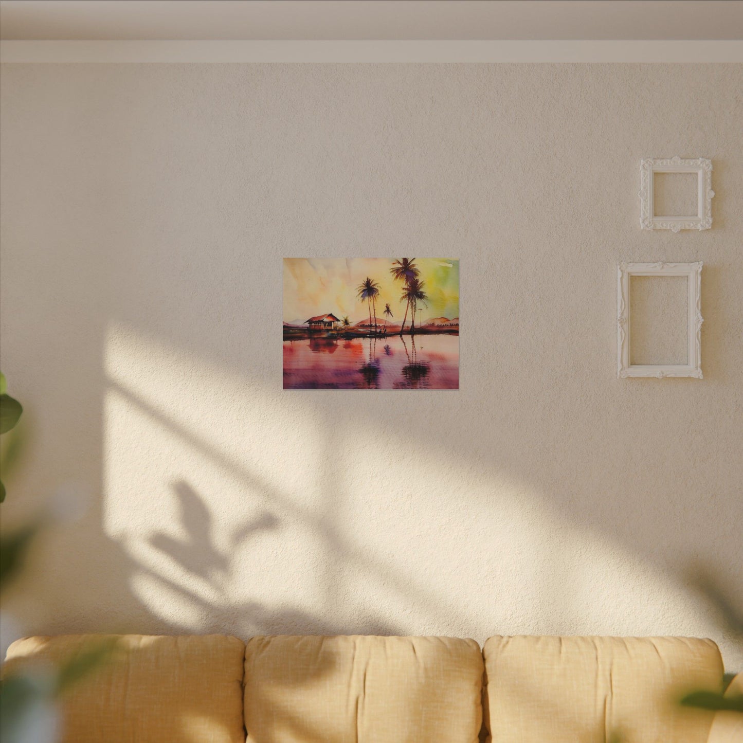 Vibrant Canvas Wall Art, Tropical Landscape Print, Home Decor, Gift for Nature Lovers, Relaxing Art Piece, Beach House Decor