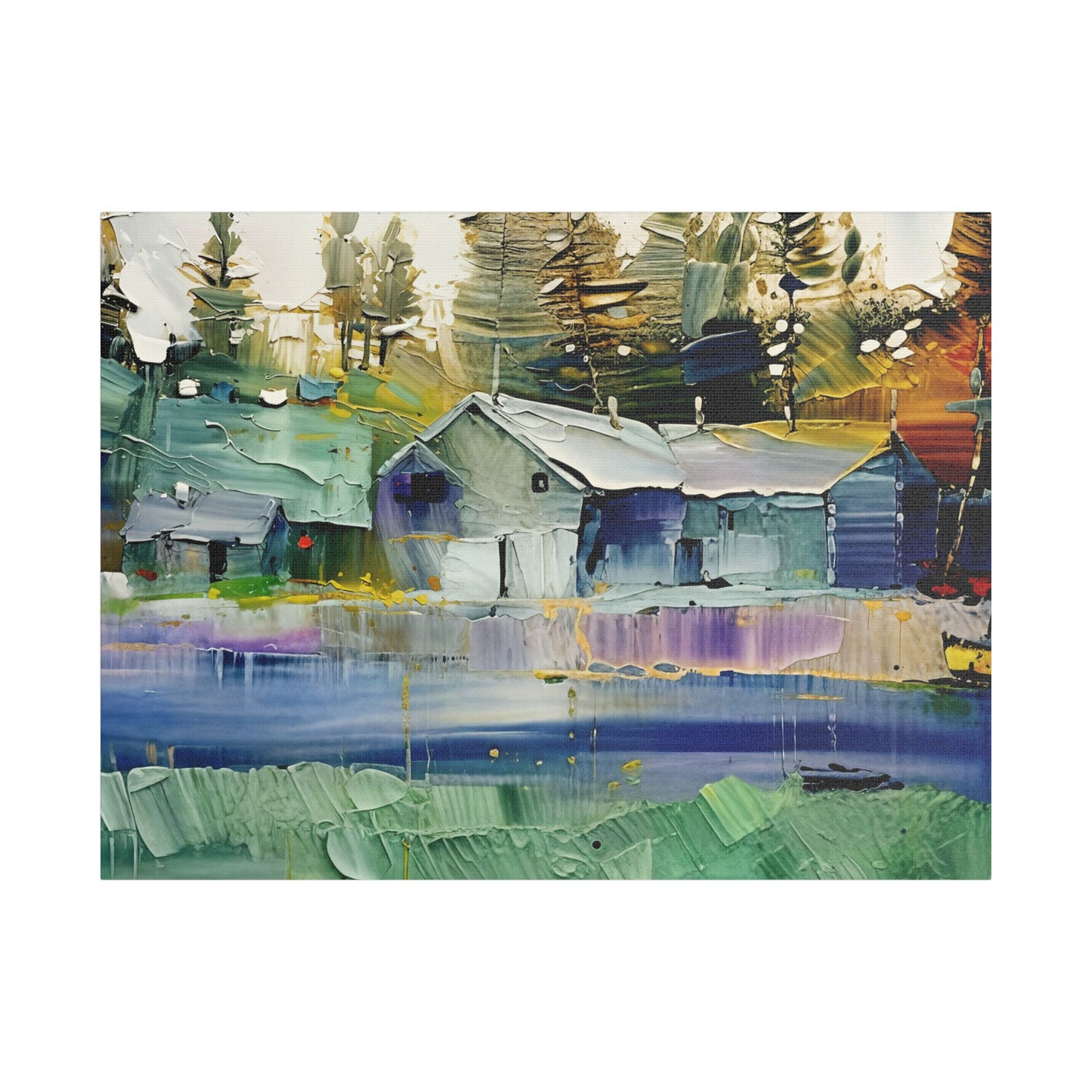 Stretched Canvas Art, Landscape Wall Decor, Rustic Home Aesthetic, Modern Art Piece, Gift for Nature Lovers