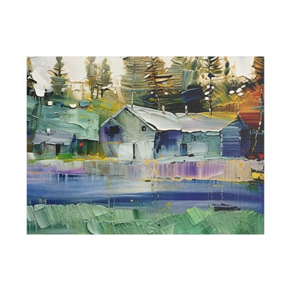 Stretched Canvas Art, Landscape Wall Decor, Rustic Home Aesthetic, Modern Art Piece, Gift for Nature Lovers