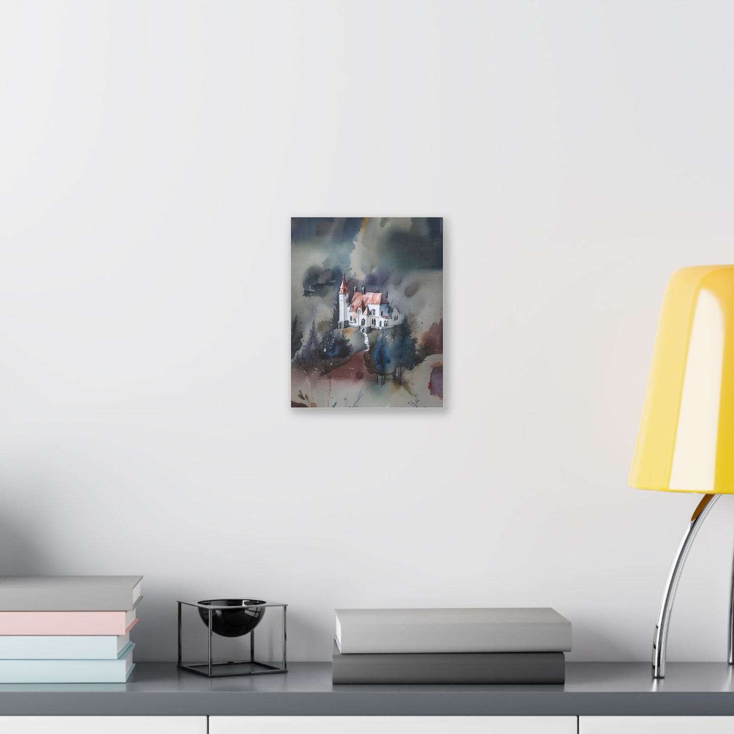 Mystical Castle Art Canvas | Abstract Wall Decor, Home Office Decor, Gift for Art Lovers, Cozy Living Room Accent