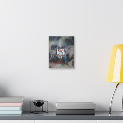 Mystical Castle Art Canvas | Abstract Wall Decor, Home Office Decor, Gift for Art Lovers, Cozy Living Room Accent