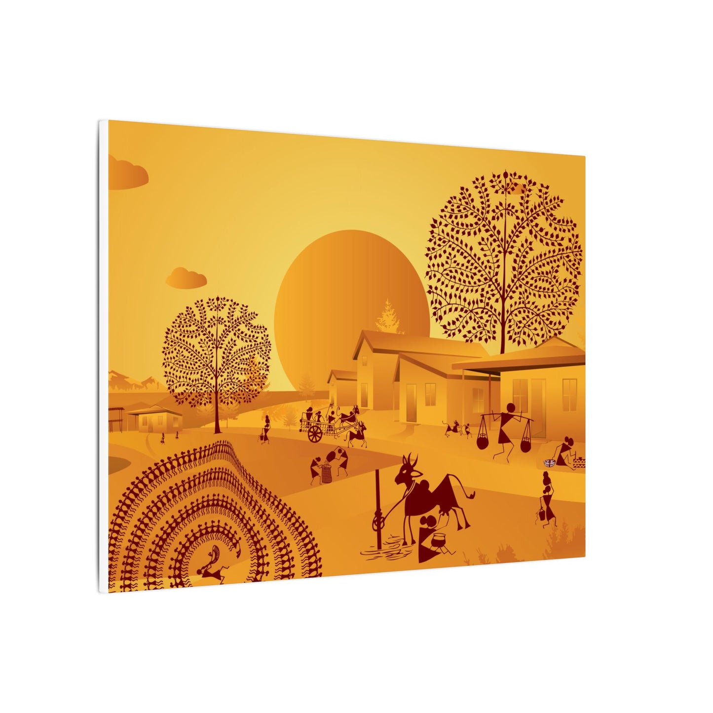 Vibrant Tribal Art Canvas Print, Home Decor, Bohemian Style Wall Art, Unique Gift, Cozy Aesthetic Living Room Decor