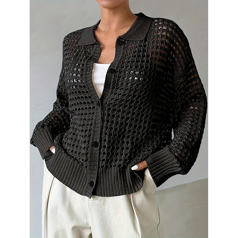 Women’s Plus Size Knit Cardigan Black
