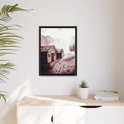 Framed Canvas Art Print, Rustic Home Decor, Farmhouse Wall Art, Cozy Living Room Decoration, Nature Landscape Artwork