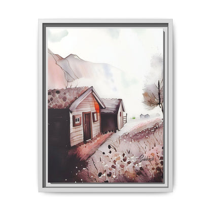 Framed Canvas Art Print, Rustic Home Decor, Farmhouse Wall Art, Cozy Living Room Decoration, Nature Landscape Artwork