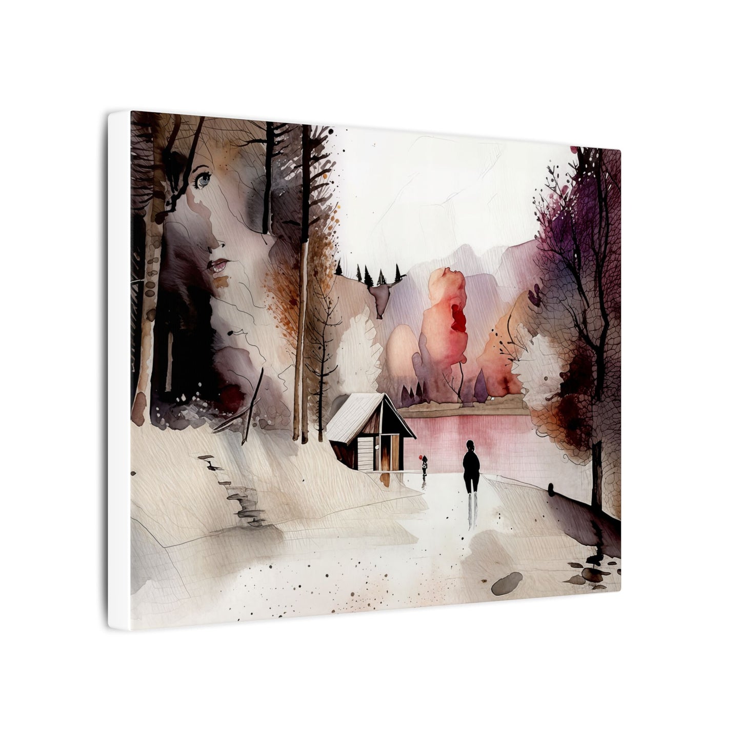 Serene Landscape Canvas Art Print, Home Decor, Wall Art, Nature Decor, Gift for Art Lovers, Minimalist Design