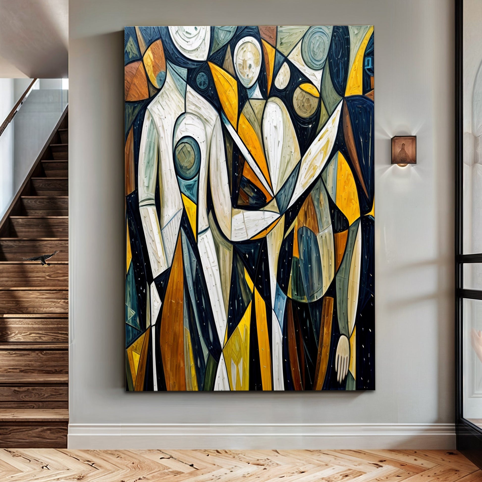 Abstract Human Connection Wall Art