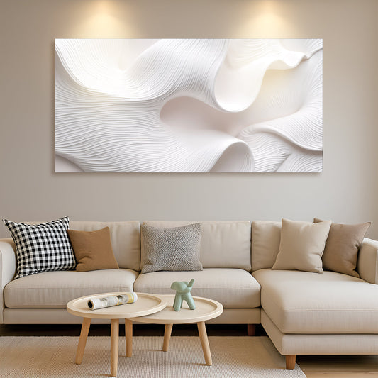 Minimalist Waves Wall Art II 60x30 inch Extra Large Premium Gallery Wrapped