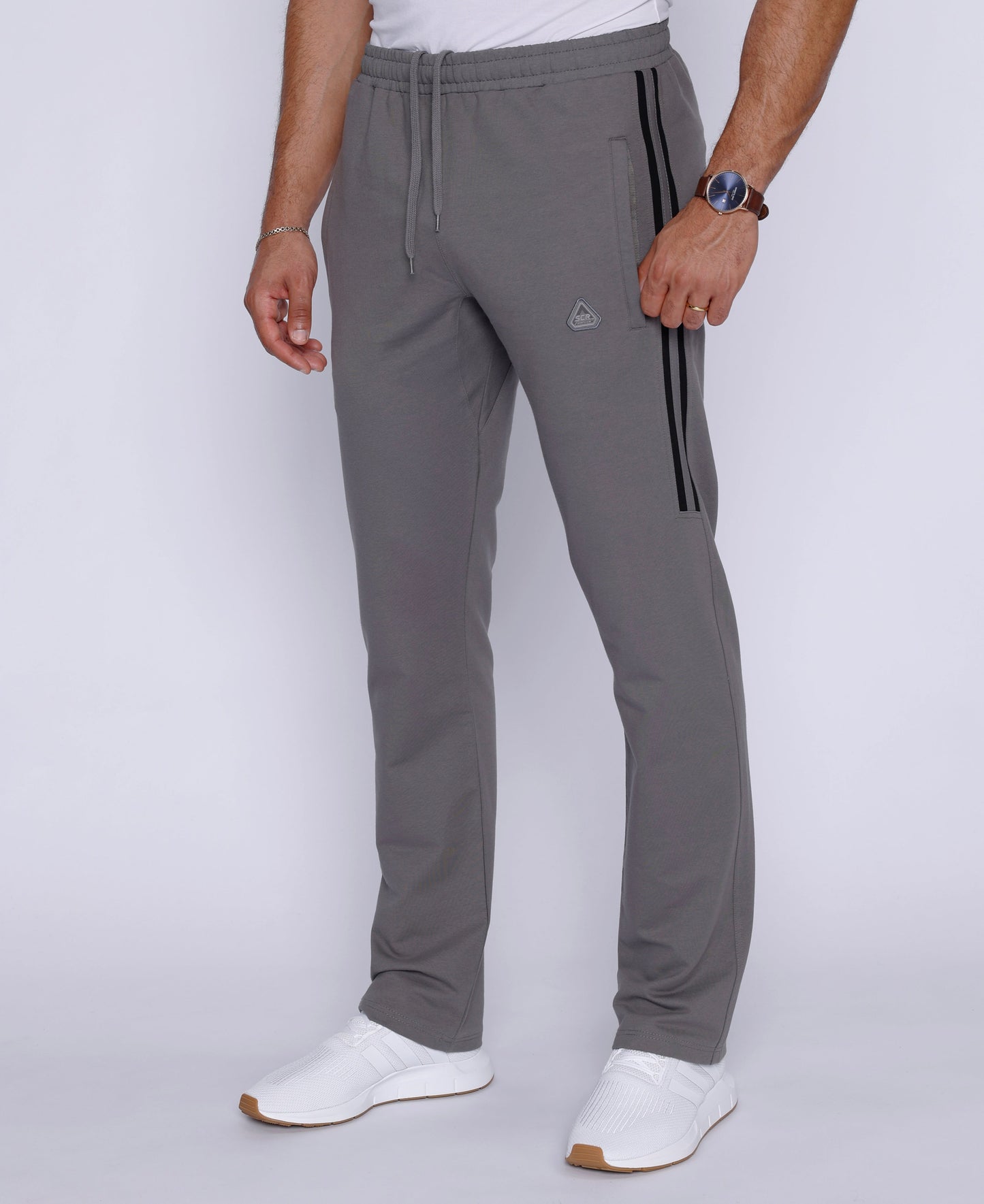 Ultimate Flex Athletic Sweatpants - Straight (Reg, Tall and Big & Tall Fit) Platinum Grey Black