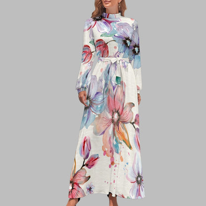 Blossom Grace Full-Length Floral Dress