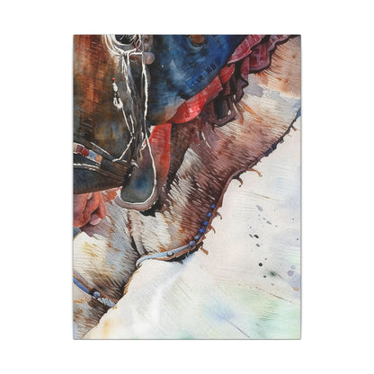 Horse Portrait Canvas Wall Art - Rustic Equestrian Home Decor | The Artist's Muse Print