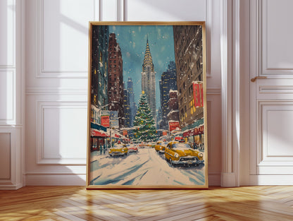 New York Winter Christmas Cityscape