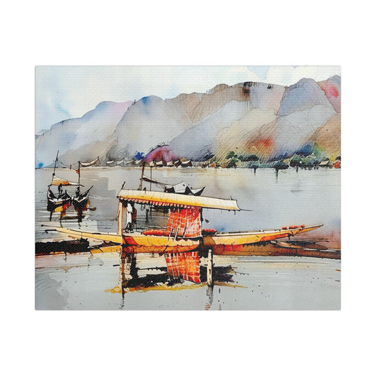 Watercolor Boat Art Canvas Print, Nautical Home Decor, Coastal Wall Art, Marine Artwork, Gift for Art Lovers