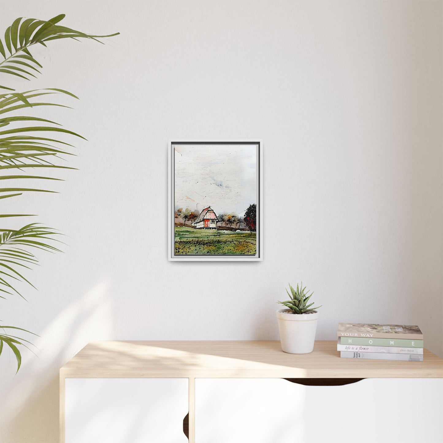 Framed Art Print, Colorful Farmhouse Wall Decor, Rustic Home Aesthetic, Housewarming Gift, Botanical Art, Nature Lover's Gift