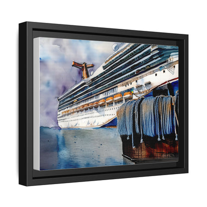 Cruise Ship Matte Canvas Wall Art, Nautical Home Decor, Framed Maritime Print, Unique Gift for Travelers, Ocean Lover's Wall Decor