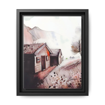 Framed Canvas Art Print, Rustic Home Decor, Farmhouse Wall Art, Cozy Living Room Decoration, Nature Landscape Artwork