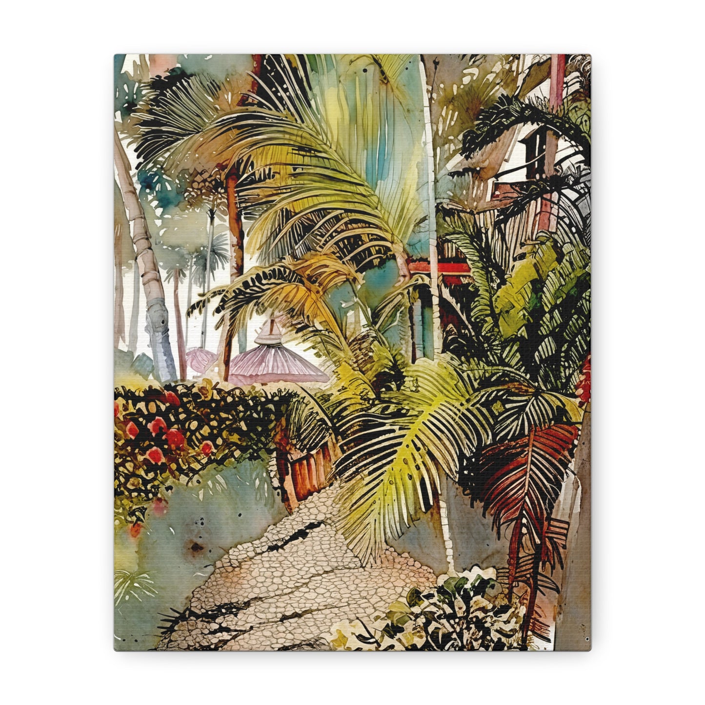 Tropical Canvas Art Print, For Home Decor, Nature Lover Gift, Wall Art, Living Room Decoration, Gift for Friends