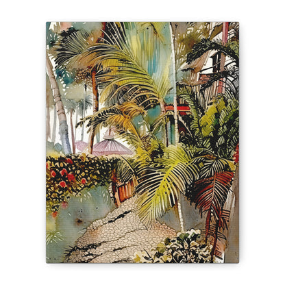 Tropical Canvas Art Print, For Home Decor, Nature Lover Gift, Wall Art, Living Room Decoration, Gift for Friends
