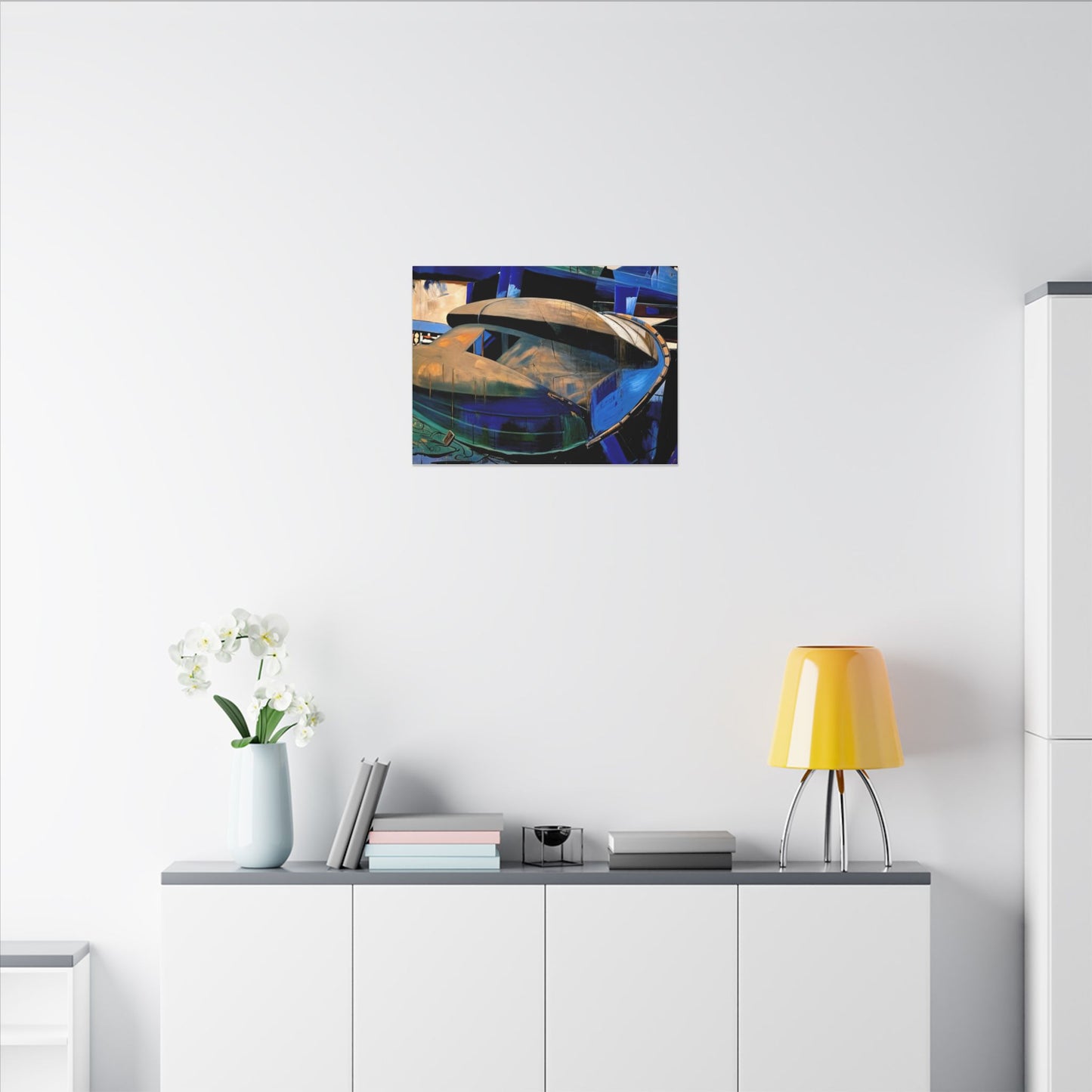 Artistic Canvas Wall Decor, Modern Abstract Art Print, Nautical Decor, Unique Home Decoration, Gift for Art Lovers