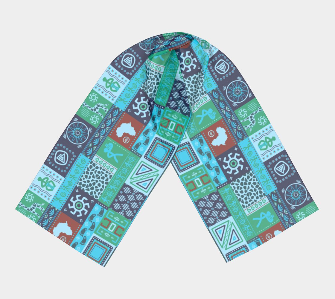 Geometric silk scarf design